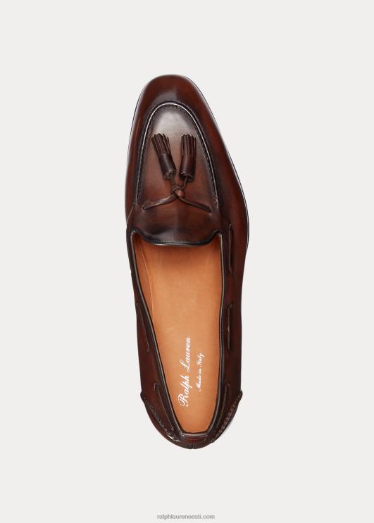 Ralph Lauren mehed lutheri tutiga poleeritud vasikanahast päts PR0V2155 tumepruun