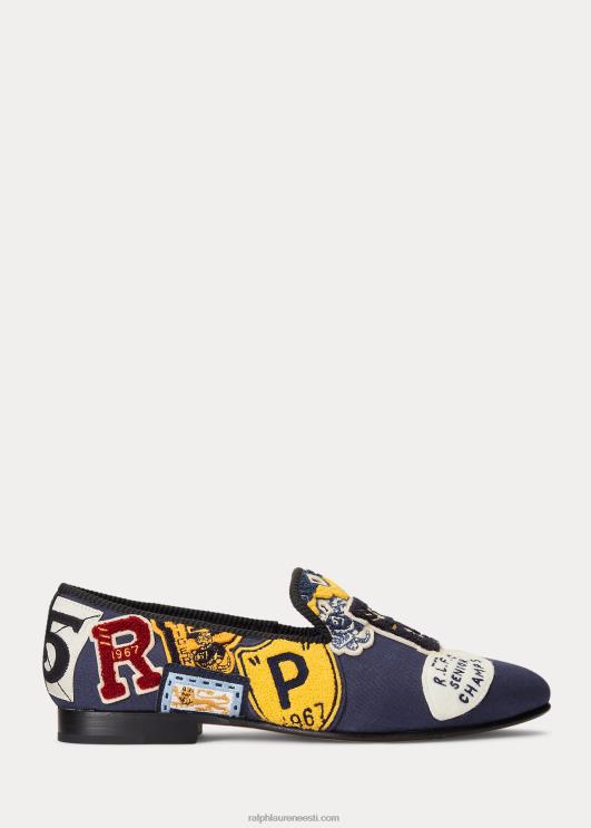 Ralph Lauren mehed paxtoni logoga lõuendiga suss PR0V2107 mereväe multi