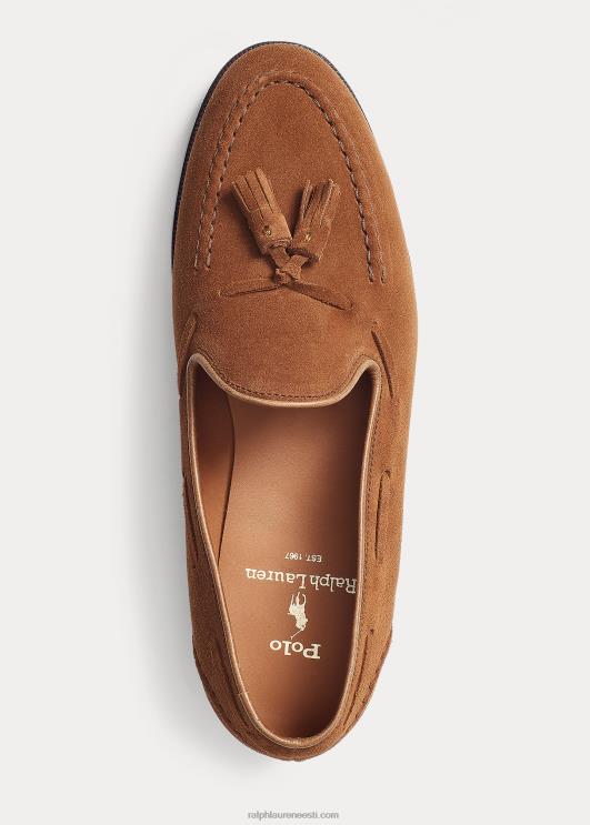 Ralph Lauren mehed putka seemisnahast loafer PR0V2090 uus kahvatu rusikas