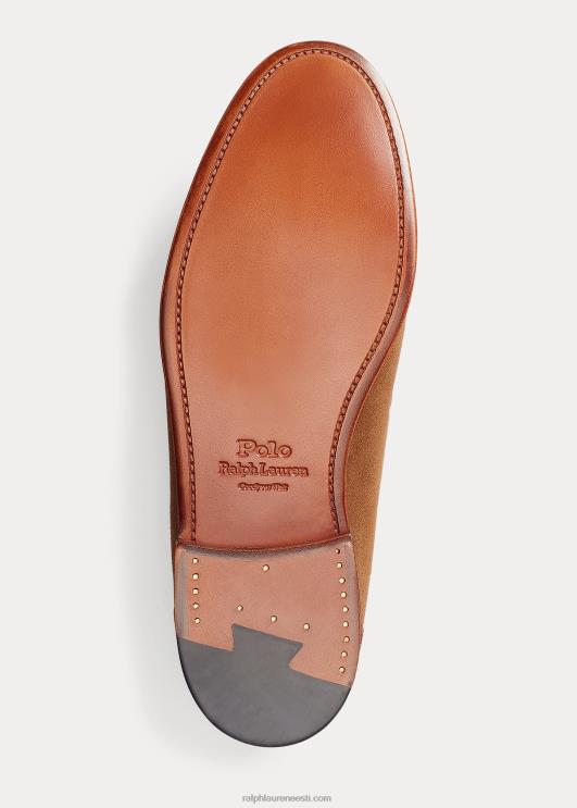 Ralph Lauren mehed putka seemisnahast loafer PR0V2090 uus kahvatu rusikas