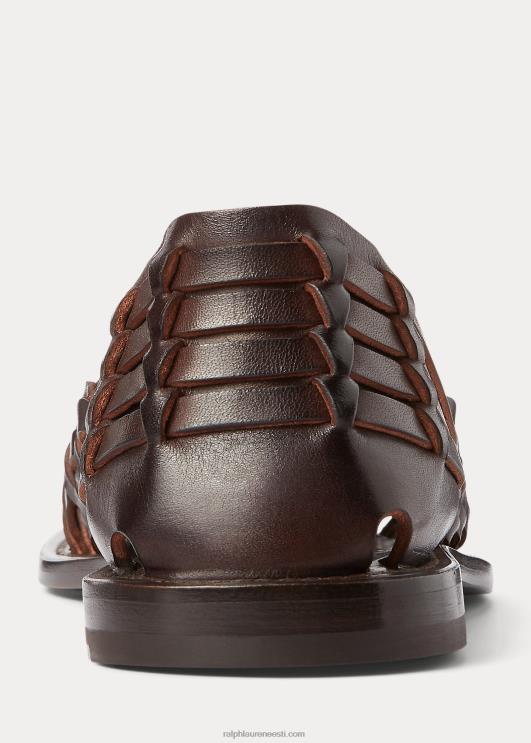 Ralph Lauren mehed käsitsi kootud nahast sandaal PR0V2146 pagas pruun