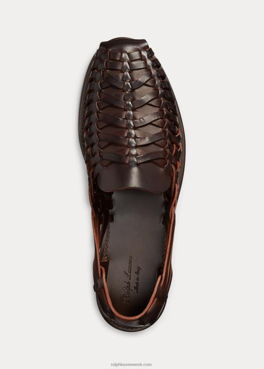 Ralph Lauren mehed käsitsi kootud nahast sandaal PR0V2146 pagas pruun