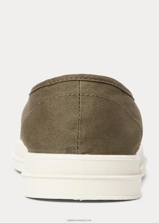 Ralph Lauren mehed Essence 100 lõuendist tossud PR0V2046 kate oliiv/apelsin