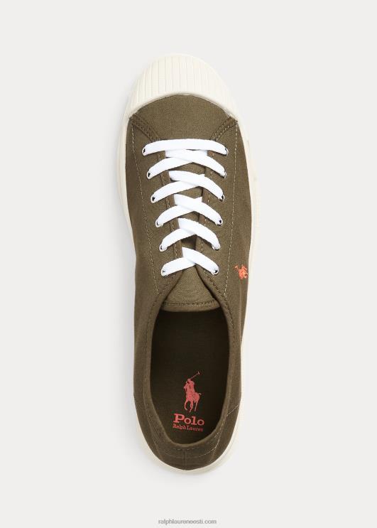 Ralph Lauren mehed Essence 100 lõuendist tossud PR0V2046 kate oliiv/apelsin