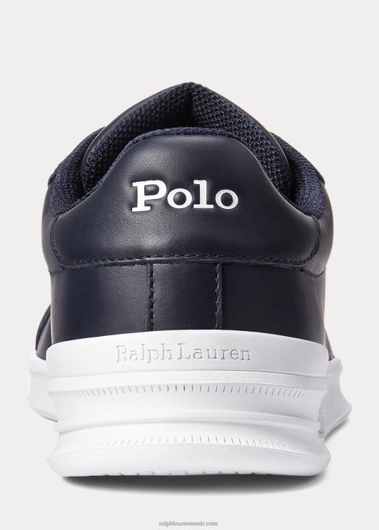 Ralph Lauren mehed Heritage Court ii nahast kets PR0V1975 mereväe/valge