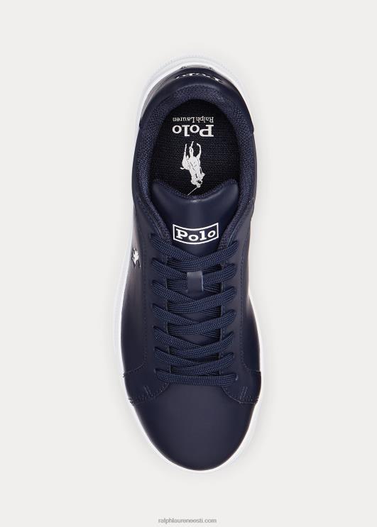 Ralph Lauren mehed Heritage Court ii nahast kets PR0V1975 mereväe/valge