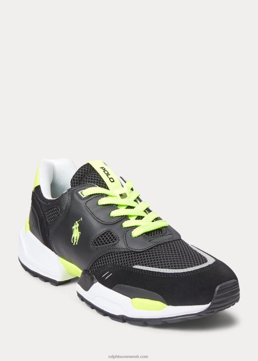 Ralph Lauren mehed Joger seemisnahast ja võrgust tossud PR0V1971 must/turvakollane