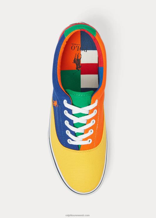 Ralph Lauren mehed Keatoni värviplokiga lõuendiga tossud PR0V2035 värviplokk