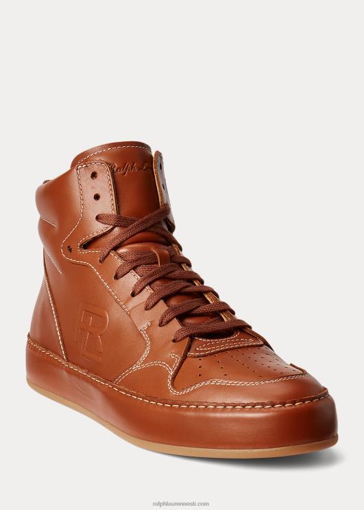 Ralph Lauren mehed jaemyn vasikanahast kõrged tossud PR0V1946 rl pruun