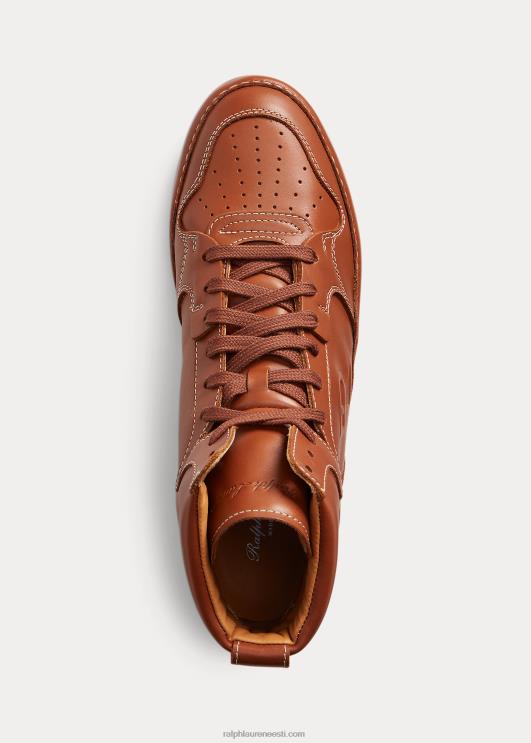 Ralph Lauren mehed jaemyn vasikanahast kõrged tossud PR0V1946 rl pruun