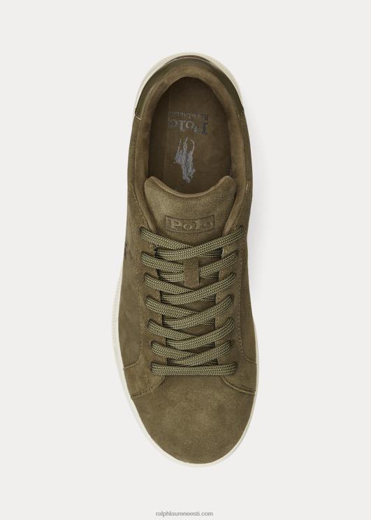 Ralph Lauren mehed muinsuskohtu ii seemisnahast kets PR0V8725 varikatuse oliiv