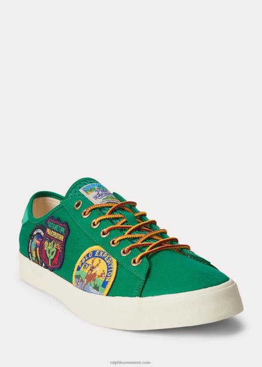 Ralph Lauren mehed nelsoni logo-patch toimsed tossud PR0V1988 esmane roheline