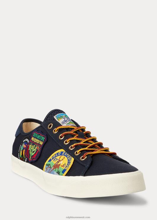 Ralph Lauren mehed nelsoni logo-patch toimsed tossud PR0V1989 merevägi