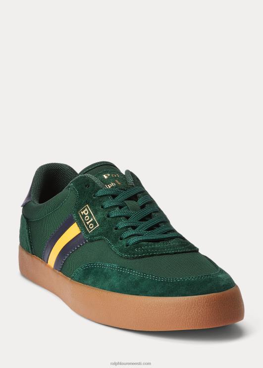 Ralph Lauren mehed õue seemisnahast paneelidega madalad tossud PR0V1985 kolledži roheline