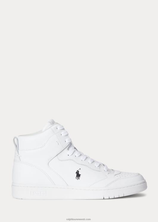 Ralph Lauren mehed õukonnanahast kõrged tossud PR0V2001 valge must