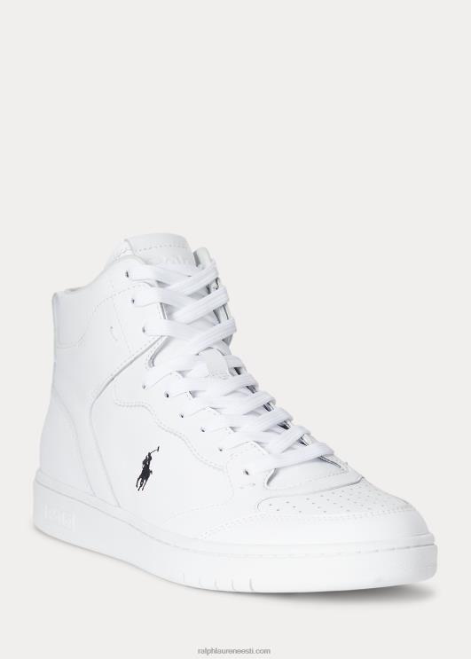 Ralph Lauren mehed õukonnanahast kõrged tossud PR0V2001 valge must