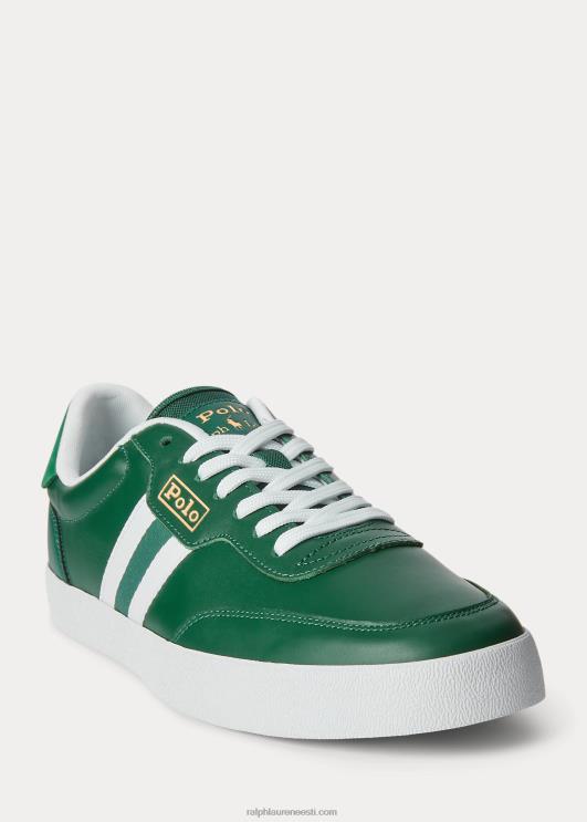 Ralph Lauren mehed õukonnanahast madalad tossud PR0V1981 mets roheline/valge
