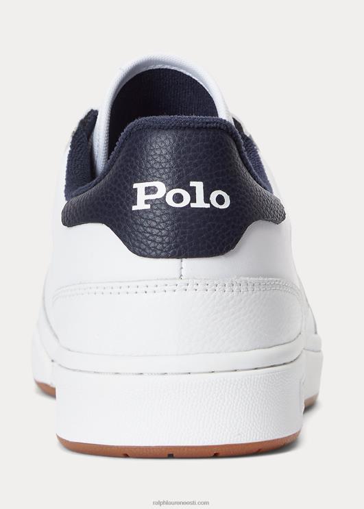 Ralph Lauren mehed õukonnanahast madalad tossud PR0V1991 valge/merepunane