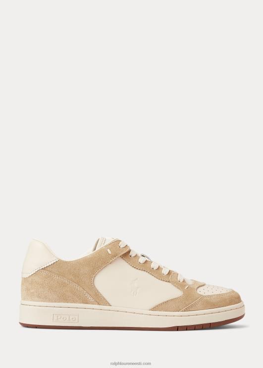 Ralph Lauren mehed õukonnanahast-seemisnahast tossud PR0V1995 luu/ekru