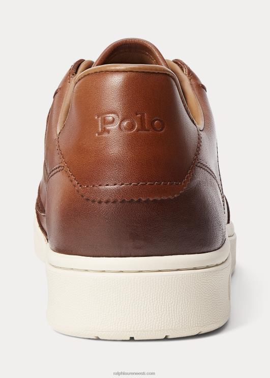 Ralph Lauren mehed õukonnanahast tossud PR0V1994 kahvatu rusikas