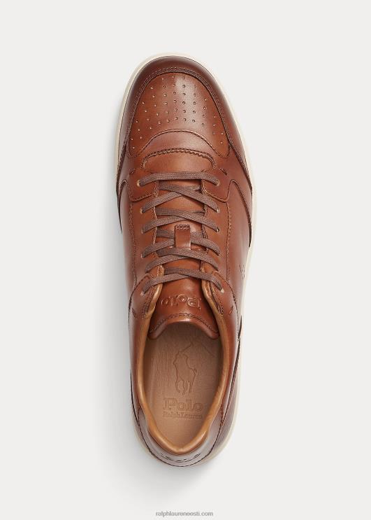 Ralph Lauren mehed õukonnanahast tossud PR0V1994 kahvatu rusikas