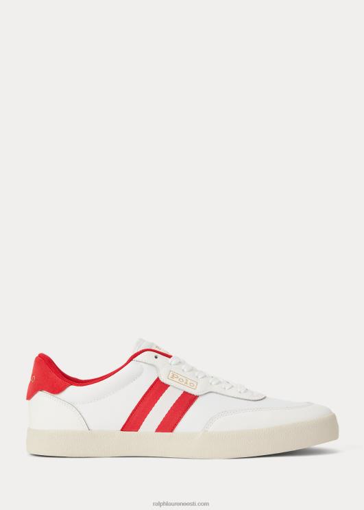 Ralph Lauren mehed väljaku nahkpaneelidega madalad tossud PR0V1982 valkjas/punane