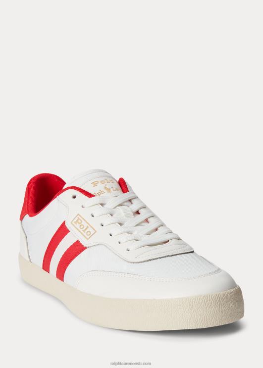 Ralph Lauren mehed väljaku nahkpaneelidega madalad tossud PR0V1982 valkjas/punane