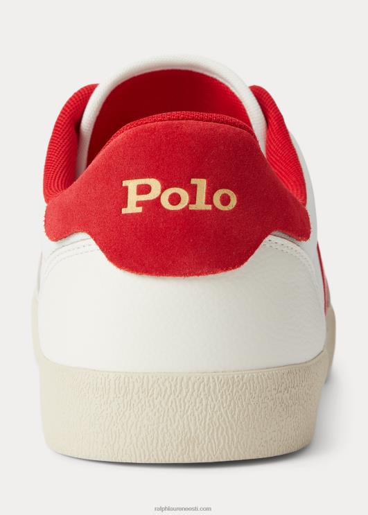 Ralph Lauren mehed väljaku nahkpaneelidega madalad tossud PR0V1982 valkjas/punane