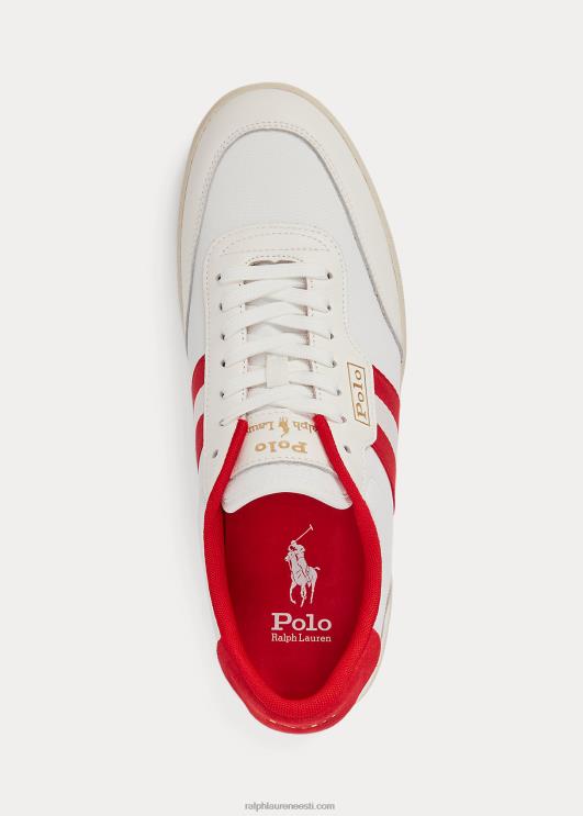 Ralph Lauren mehed väljaku nahkpaneelidega madalad tossud PR0V1982 valkjas/punane