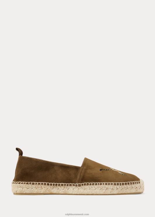 Ralph Lauren mehed Bowsworthi tikitud seemisnahast espadrill PR0V2175 sahara oliiv
