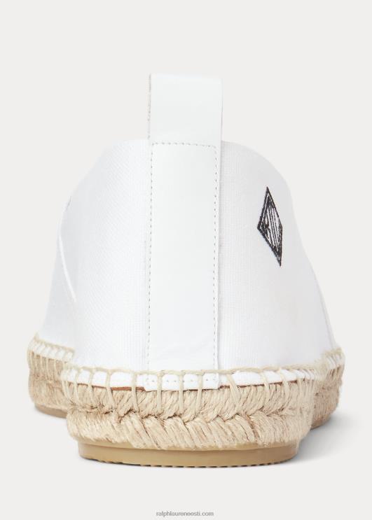 Ralph Lauren mehed bowsworthi monogramm lõuend espadrill PR0V2172 valge