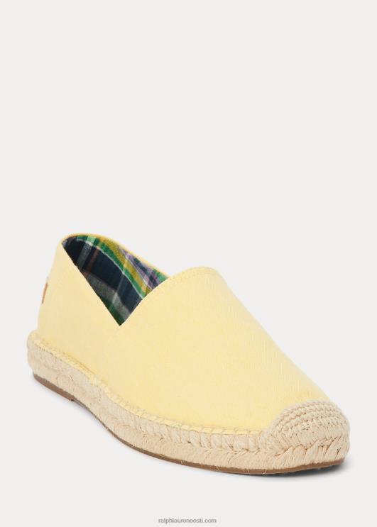 Ralph Lauren mehed cevio pestud lõuend espadrill PR0V2072 maisi kollane