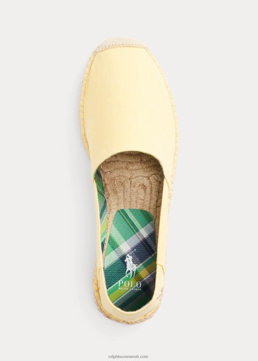 Ralph Lauren mehed cevio pestud lõuend espadrill PR0V2072 maisi kollane