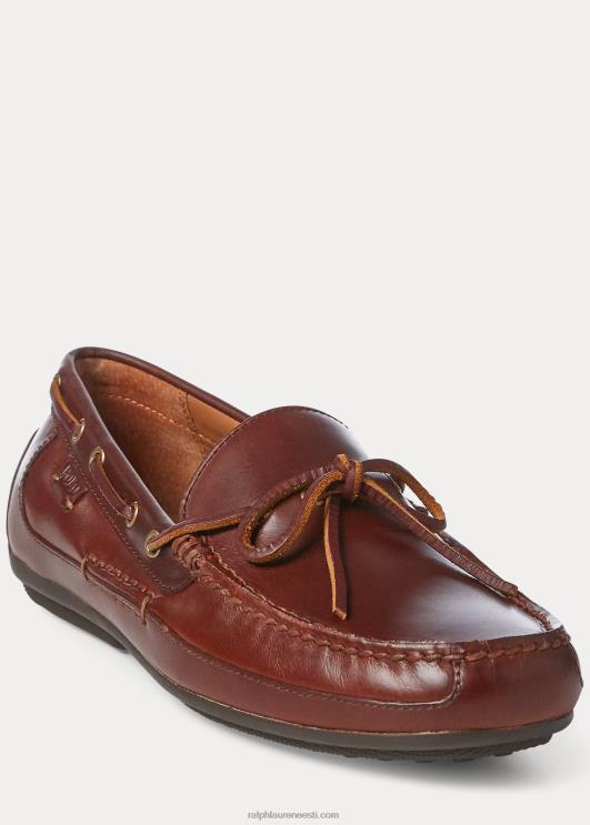 Ralph Lauren mehed roberts nahkjuht PR0V2084 sügav sadulapruun