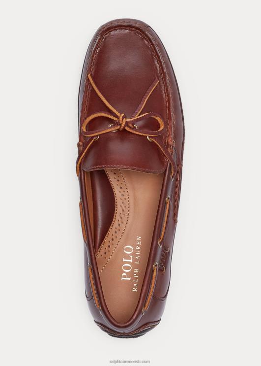 Ralph Lauren mehed roberts nahkjuht PR0V2084 sügav sadulapruun