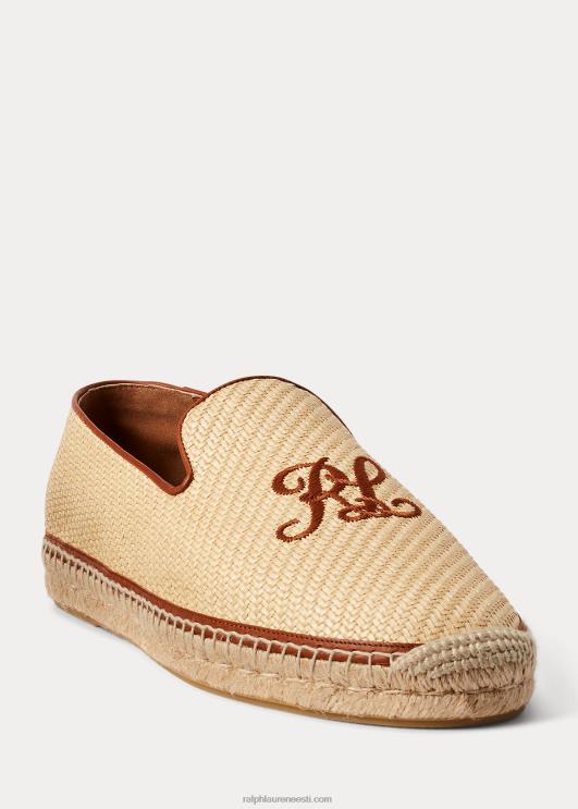 Ralph Lauren mehed tikitud lõuend loafer espadrill PR0V2176 loomulik