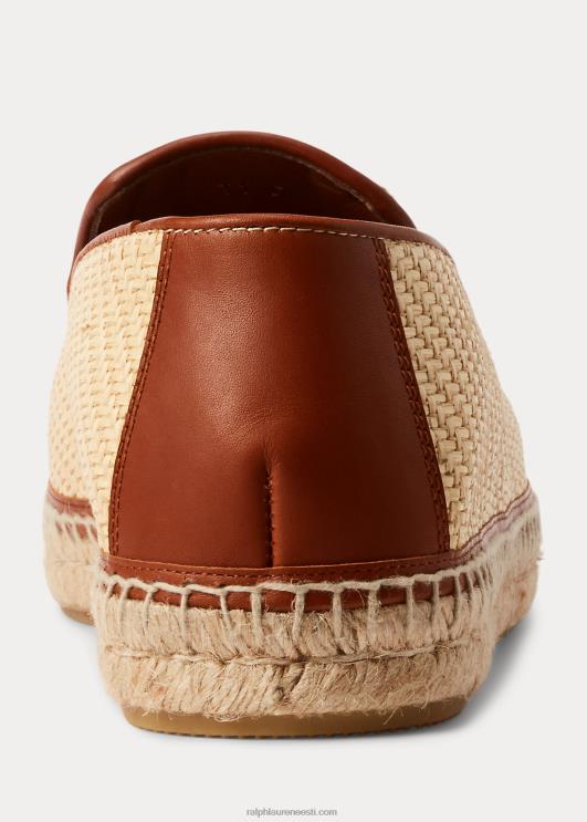 Ralph Lauren mehed tikitud lõuend loafer espadrill PR0V2176 loomulik