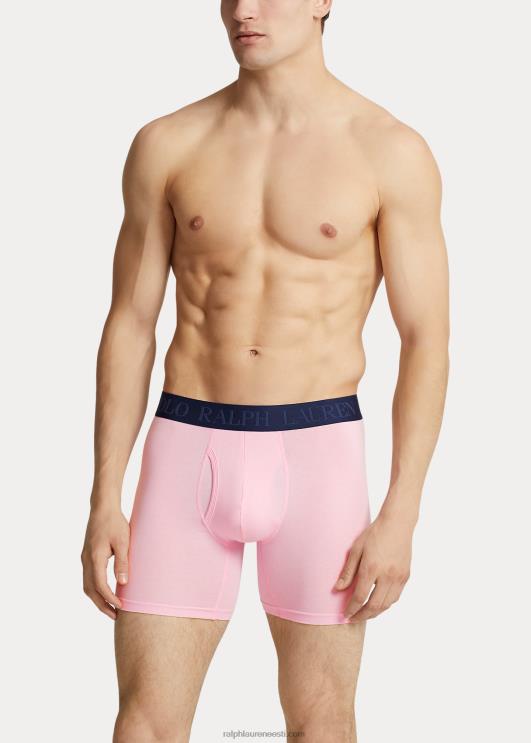 Ralph Lauren mehed 4d-flex jahutusbokserpüksid, 5-pakk PR0V362 roosa/valge/sinine/lilla