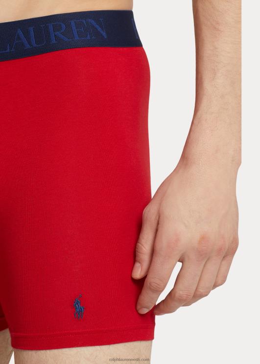 Ralph Lauren mehed 4d-flex jahutusbokserpüksid, 5-pakk PR0V363 punane/oranž/sidrun/kuninglik