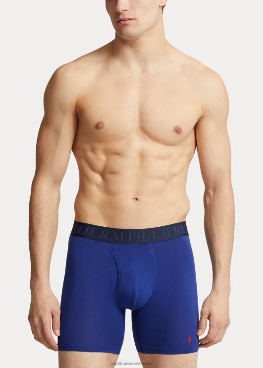 Ralph Lauren mehed 4d-flex jahutusbokserpüksid, 5-pakk PR0V363 punane/oranž/sidrun/kuninglik