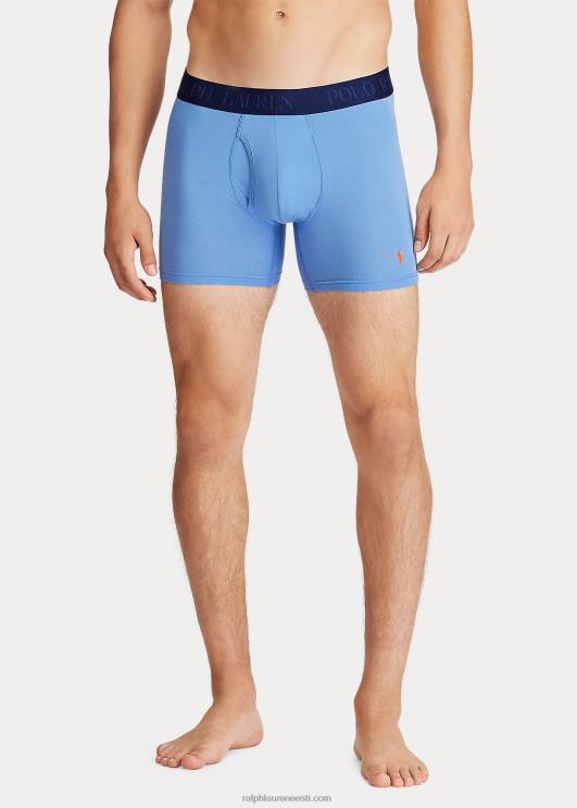 Ralph Lauren mehed 4d-flex poksipüksid, 3-pakk PR0V272 sinine lill