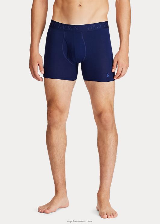 Ralph Lauren mehed 4d-flex poksipüksid, 3-pakk PR0V272 sinine lill