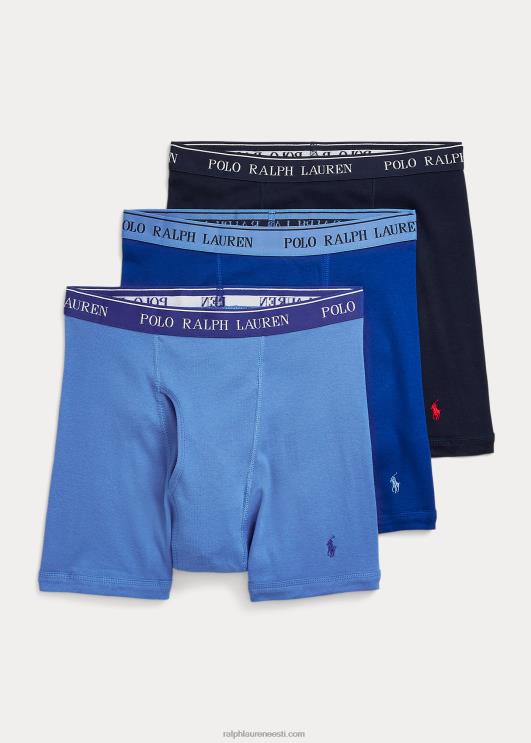 Ralph Lauren mehed Wicking boxer püksid 3-pakk PR0V8552 sinine assortii