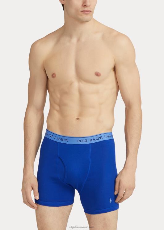 Ralph Lauren mehed Wicking boxer püksid 3-pakk PR0V8552 sinine assortii