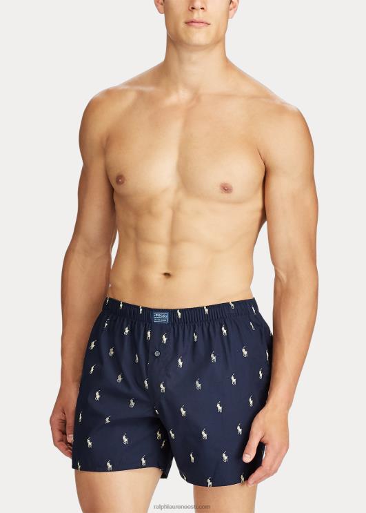 Ralph Lauren mehed allover poni poksija PR0V622 merevägi