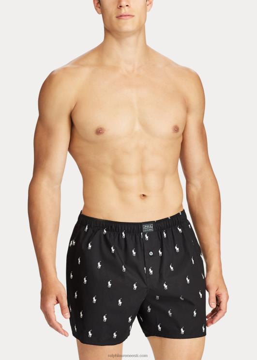 Ralph Lauren mehed allover poni poksija PR0V623 must