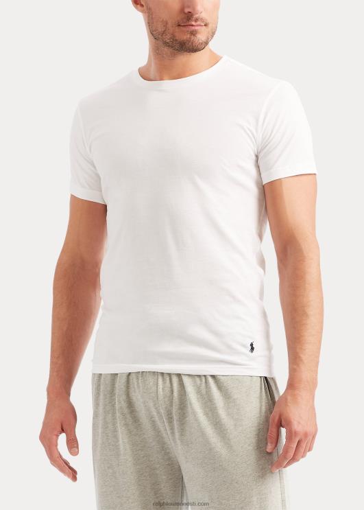 Ralph Lauren mehed õhuke puuvillane crewneck alussärk 5-pakk PR0V8547 valge