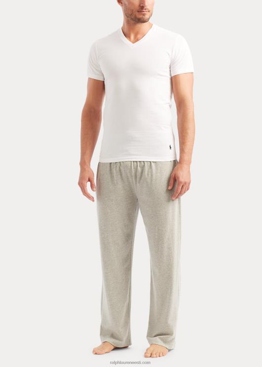 Ralph Lauren mehed õhuke puuvillane v-kaelusega alussärk 5-pakk PR0V260 valge