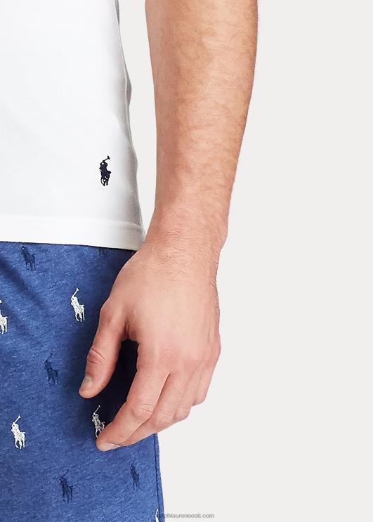 Ralph Lauren mehed õhuke veniv v-kaelusega alussärk 3-pakk PR0V407 valge