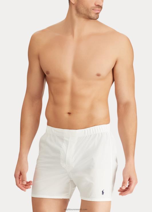 Ralph Lauren mehed klassikaline kootud puuvillane bokser 3-pakk PR0V8545 valge